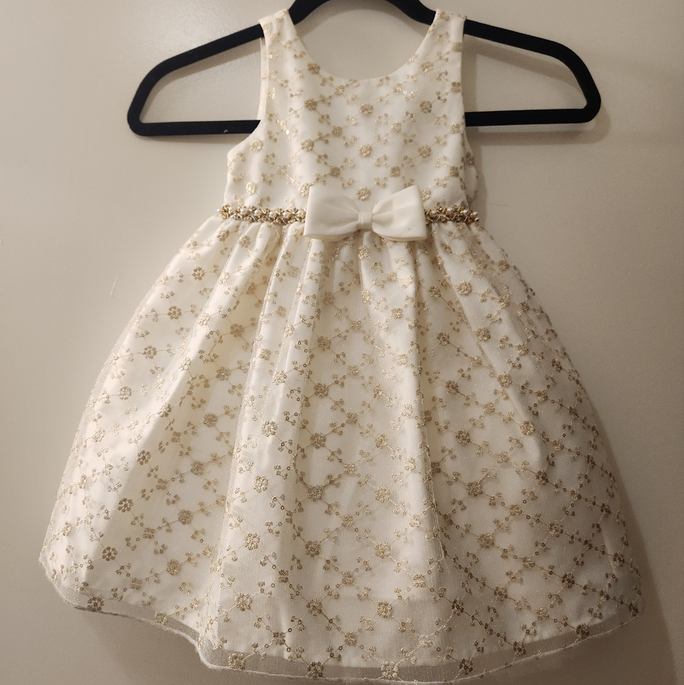 American Princess Dress White Gold Size 3T